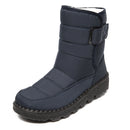 Snow boots with a high collar for women