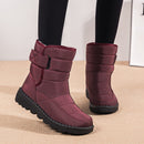 Snow boots with a high collar for women